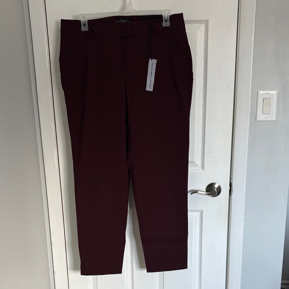 Penningtons Women's Burgundy Straight Leg Pants